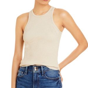 En Saison Metallic Sweater Knit Sleeveless Top